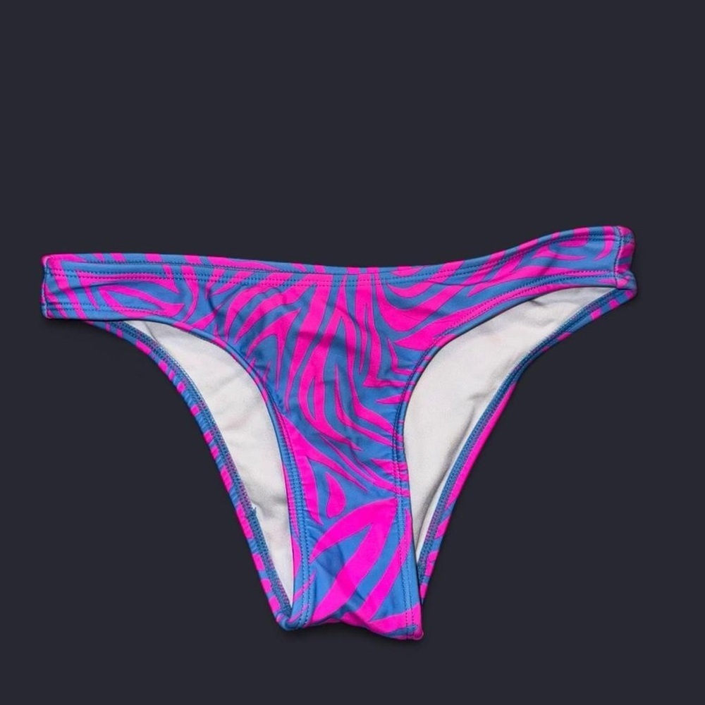Xhilaration BarbieCore Pink & Blue Zebra Print Bikini Bottoms Size S